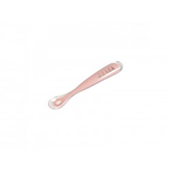 Cuillère silicone 1er âge Rose
