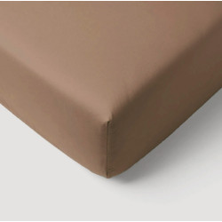 DRAP-HOUSSE JERSEY BRUN...